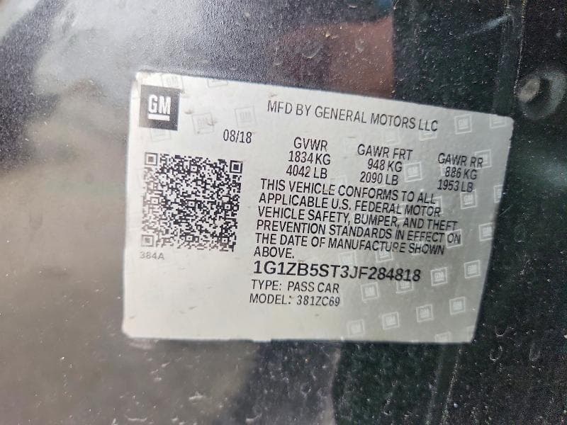 2018 CHEVROLET MALIBU LS 13