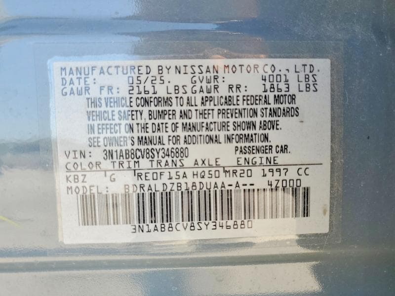 2025 NISSAN SENTRA SV 13