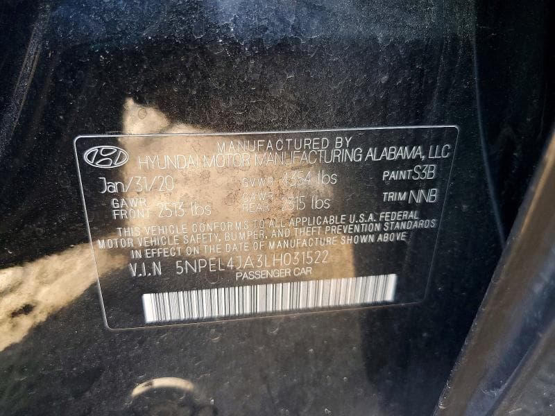 2020 HYUNDAI SONATA SEL 12