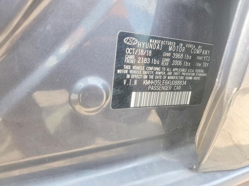 2019 HYUNDAI ELANTRA GT BASE BASE 12