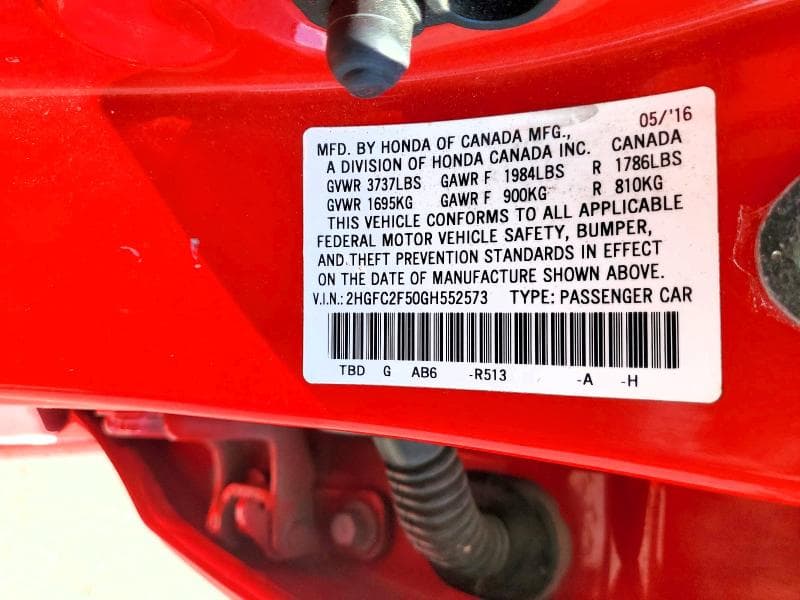 2016 HONDA CIVIC LX 12