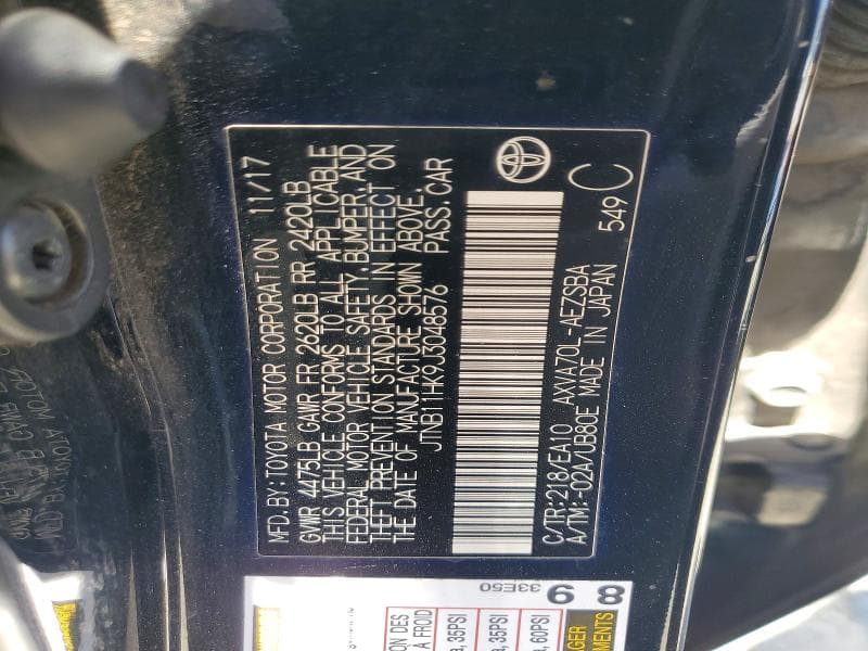 2018 TOYOTA CAMRY SE 12