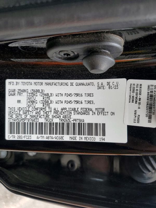 2023 TOYOTA TACOMA SR5 13