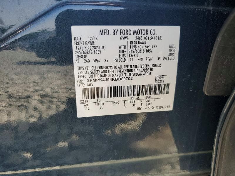2019 FORD EDGE SEL 13