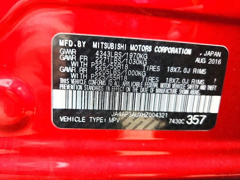 2017 MITSUBISHI OUTLANDER SPORT ES 14