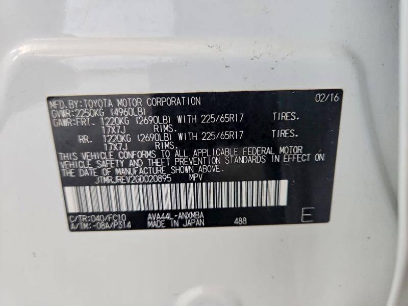 2016 TOYOTA RAV4 HV XLE XLE 13