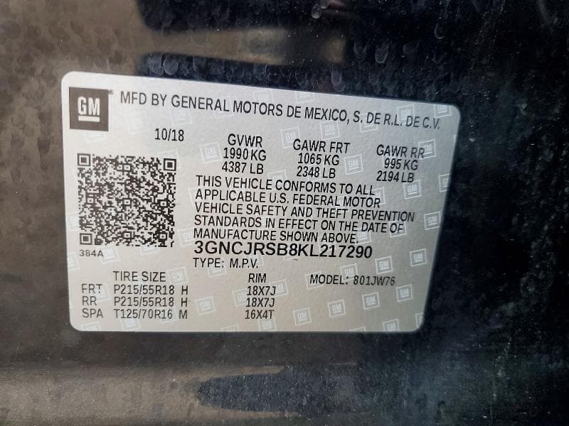 2019 CHEVROLET TRAX PREMIER 13