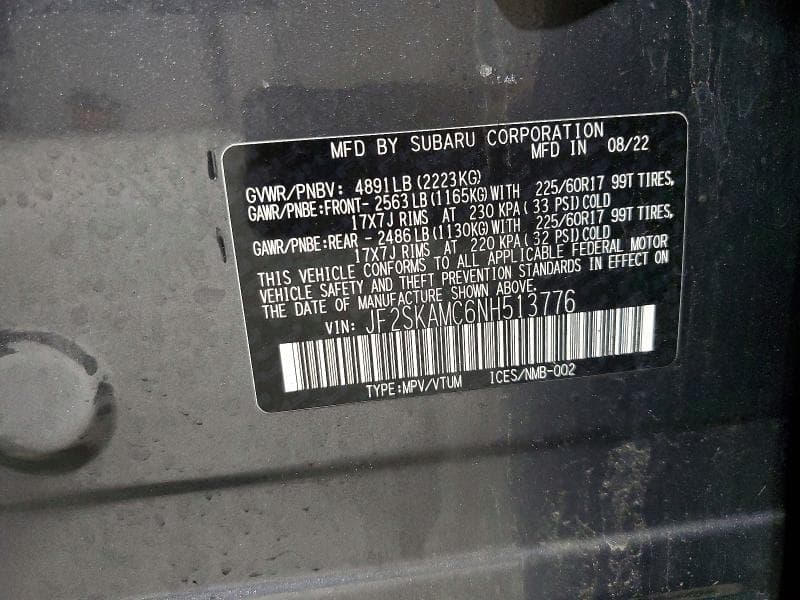 2022 SUBARU FORESTER WILDERNESS 13