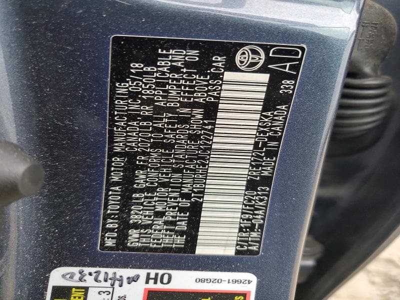 2018 TOYOTA COROLLA SE SE 12