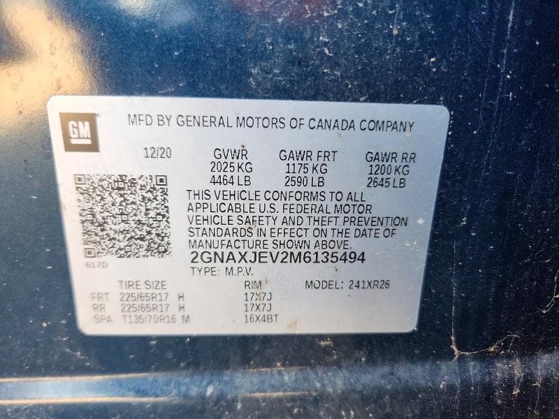 2021 CHEVROLET EQUINOX LT 13