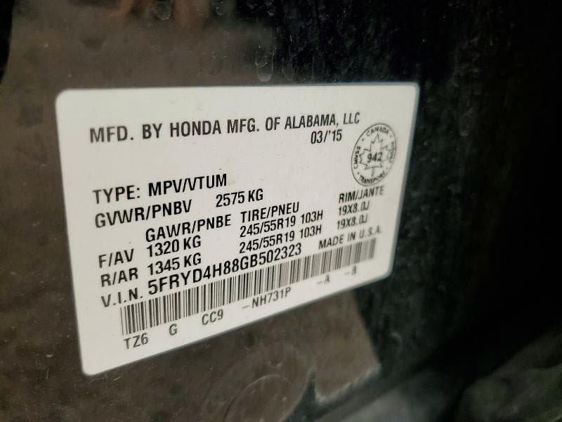 2016 ACURA MDX ELITE 13