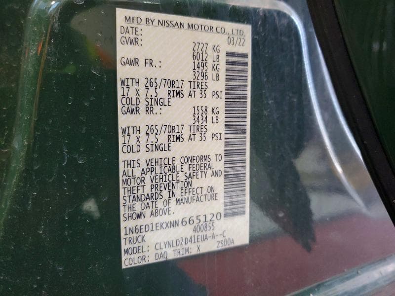 2022 NISSAN FRONTIER PRO-4X 13