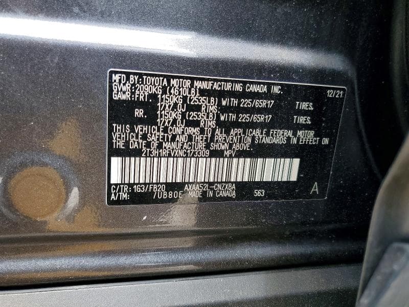 2022 TOYOTA RAV4 LE 13