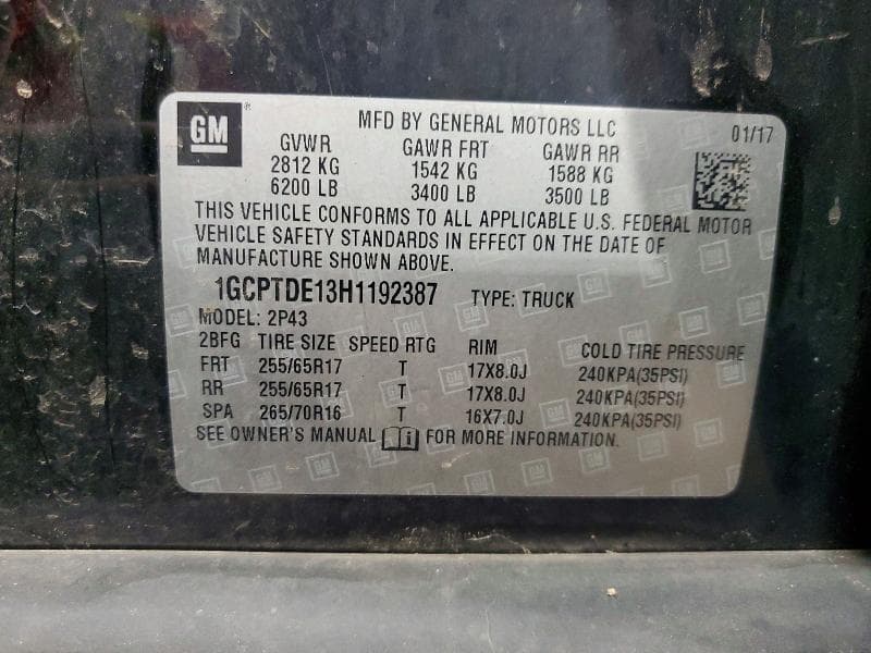 2017 CHEVROLET COLORADO Z71 13