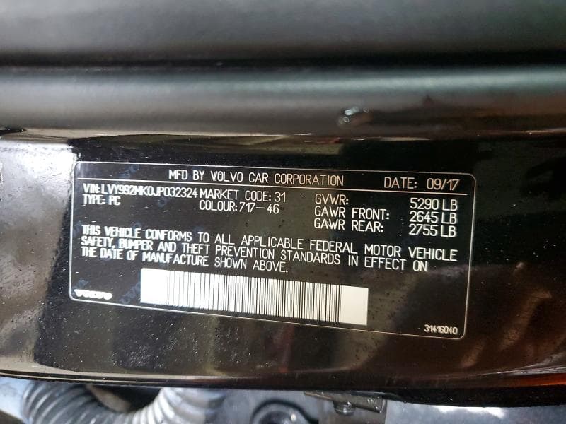 2018 VOLVO S90 T6 MOMENTUM T6 MOMENTUM 12