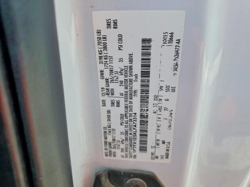 2020 FORD F150 SUPER CAB 12