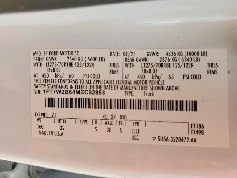 2021 FORD F250 SUPER DUTY SUPER DUTY 13