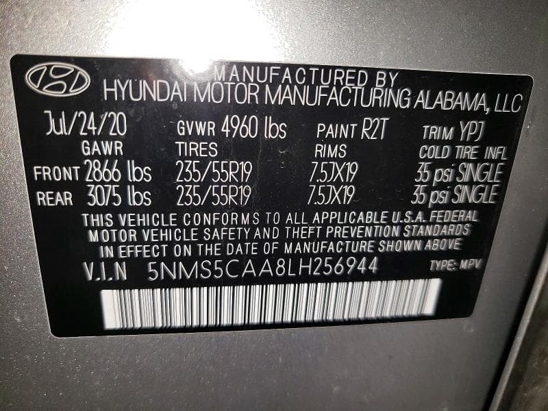 2020 HYUNDAI SANTA FE LIMITED 2.0T LIMITED 2.0T 13
