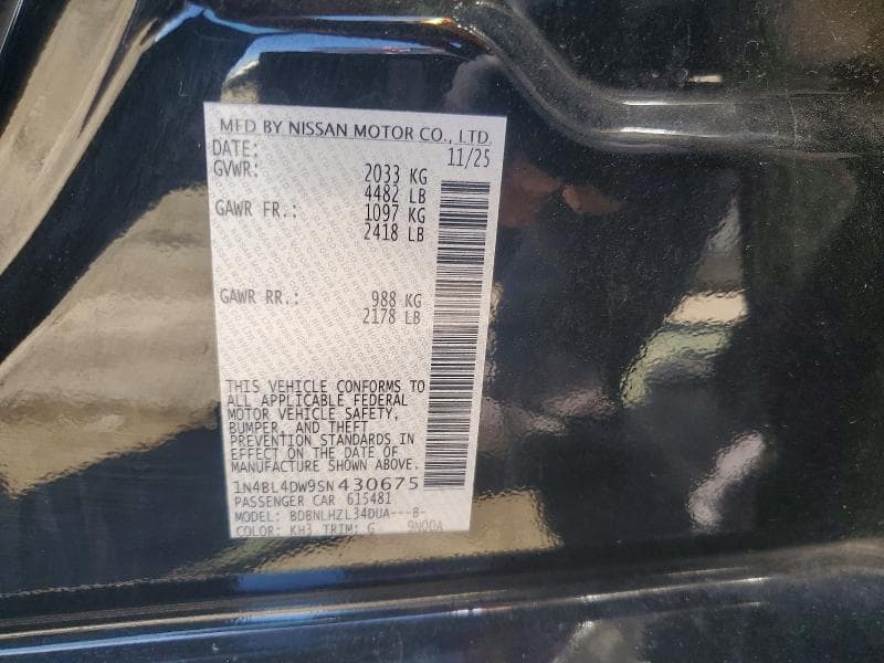2025 NISSAN ALTIMA SV 13