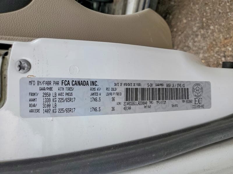 2020 DODGE GRAND CARAVAN SE 13