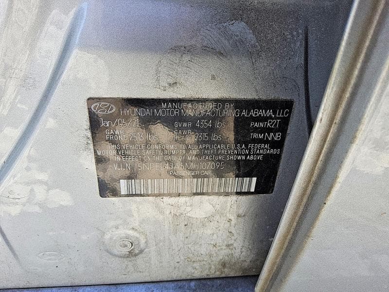 2021 HYUNDAI SONATA SEL 12