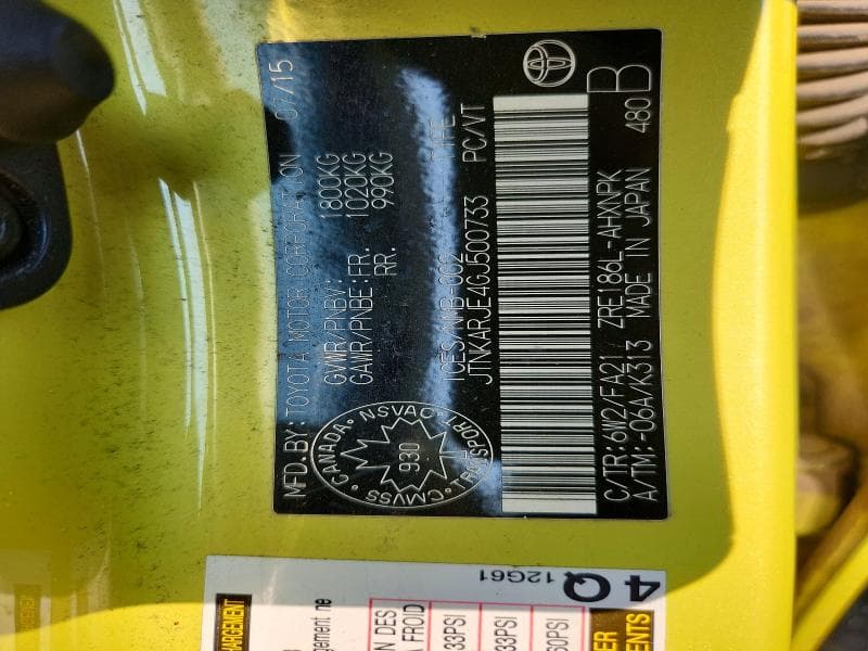 2016 SCION IM BASE BASE 12