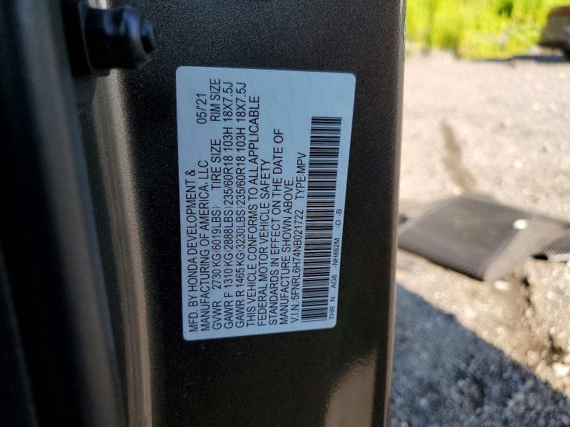 2022 HONDA ODYSSEY EXL 13