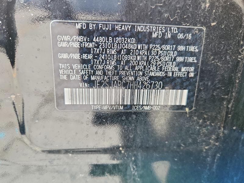 2017 SUBARU FORESTER 2.5I LIMITED 2.5I LIMITED 13