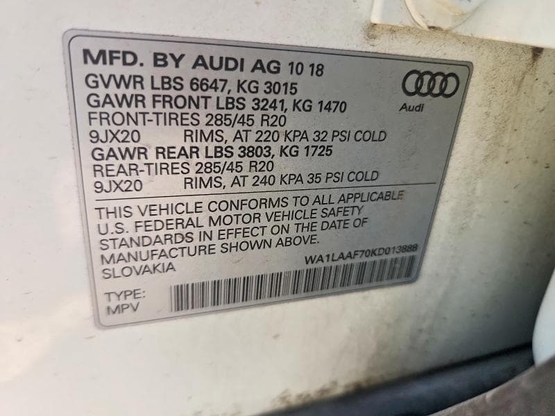 2019 AUDI Q7 PREMIUM PLUS/SE PREMIUM PLUS 14
