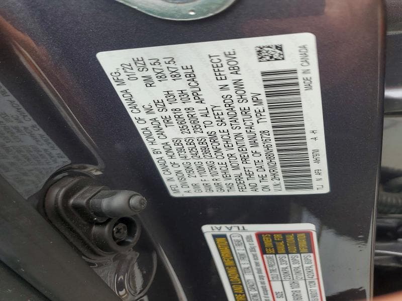 2022 HONDA CR-V EXL 12