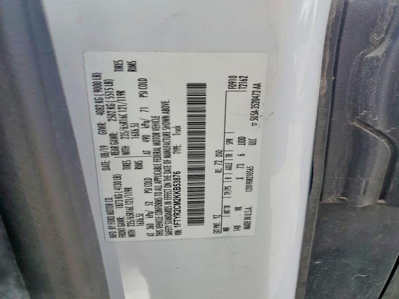 2019 FORD TRANSIT 250 DELIVERY VAN 12