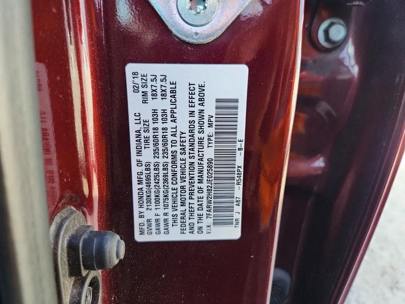 2018 HONDA CR-V EXL 13