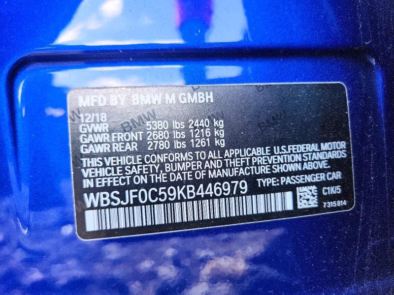 2019 BMW M5 12