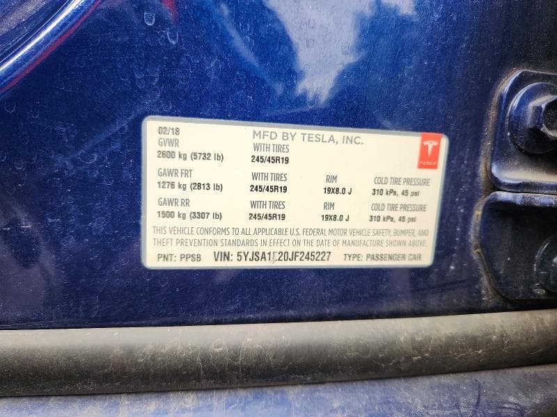 2018 TESLA MODEL S 13