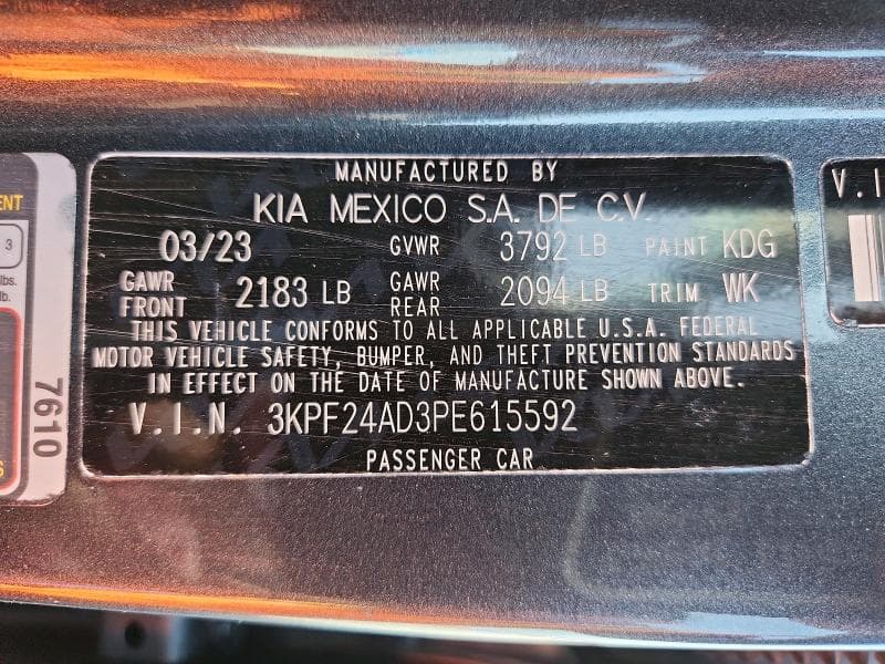2023 KIA FORTE LXS 12