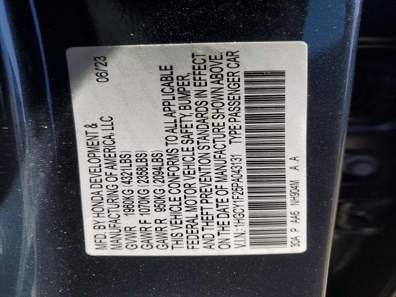2023 HONDA ACCORD LX 13