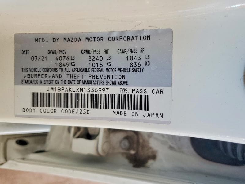 2021 MAZDA 3 SELECT 12