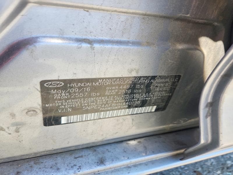 2017 HYUNDAI SONATA SE 12