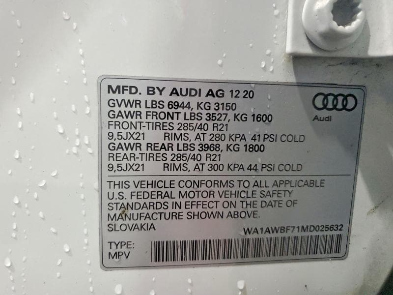 2021 AUDI SQ7 PREMIUM PLUS PREMIUM PLUS 13