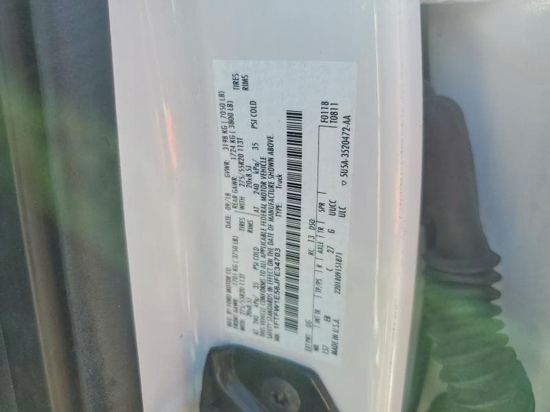 2018 FORD F150 SUPERCREW 12