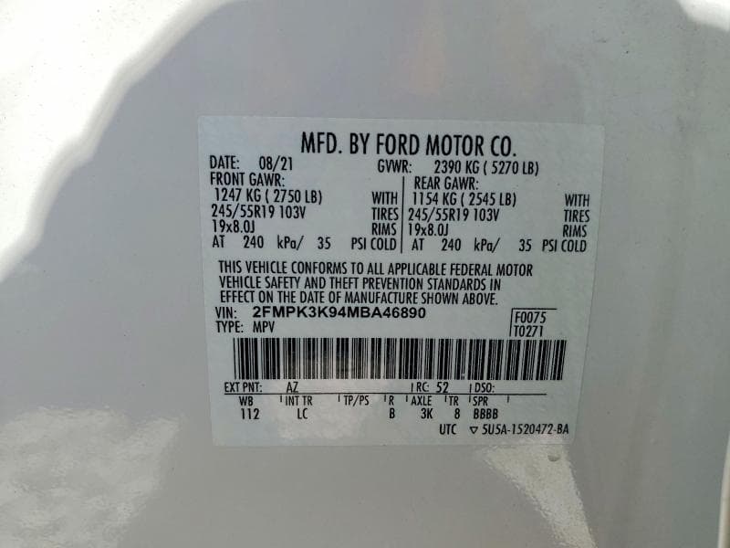2021 FORD EDGE TITANIUM TITANIUM 14