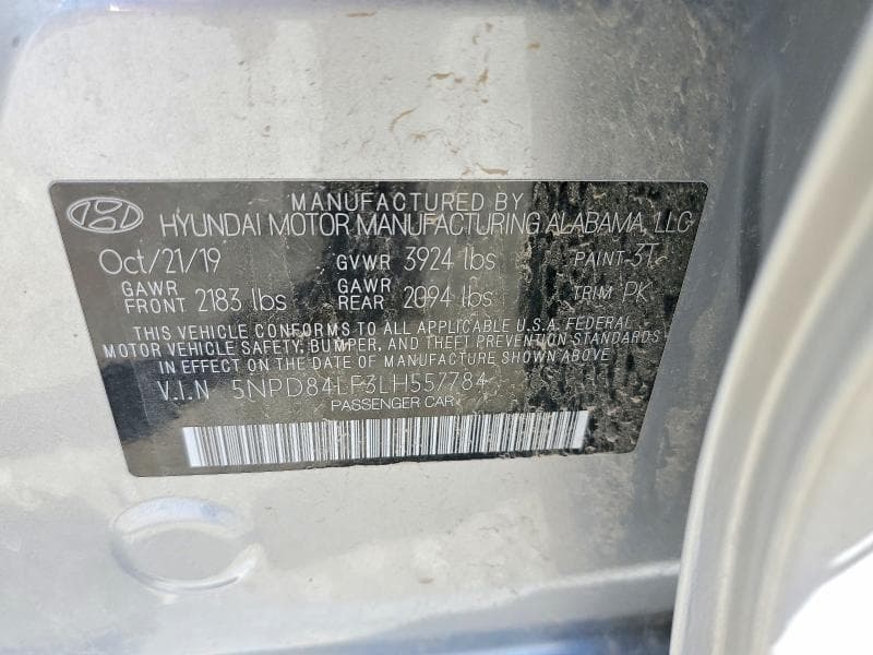 2020 HYUNDAI ELANTRA SEL SEL 12