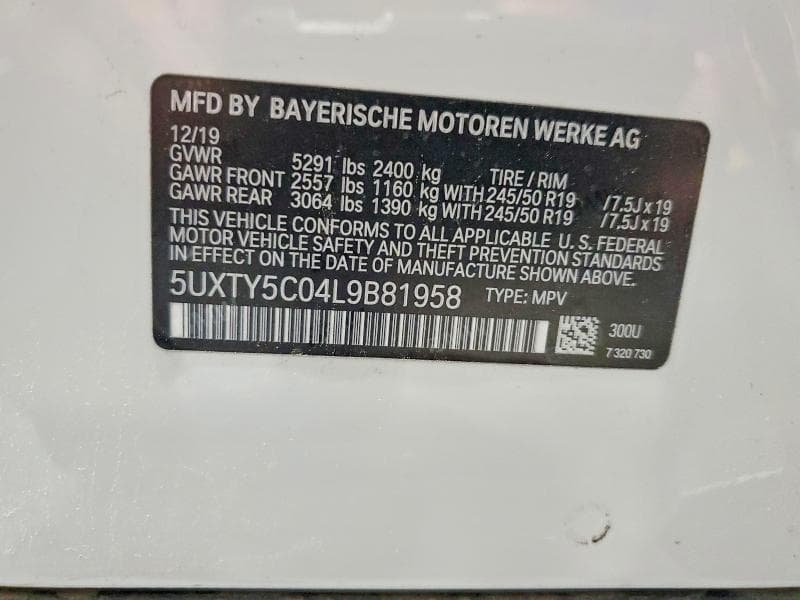 2020 BMW X3 XDRIVE30I XDRIVE30I 14