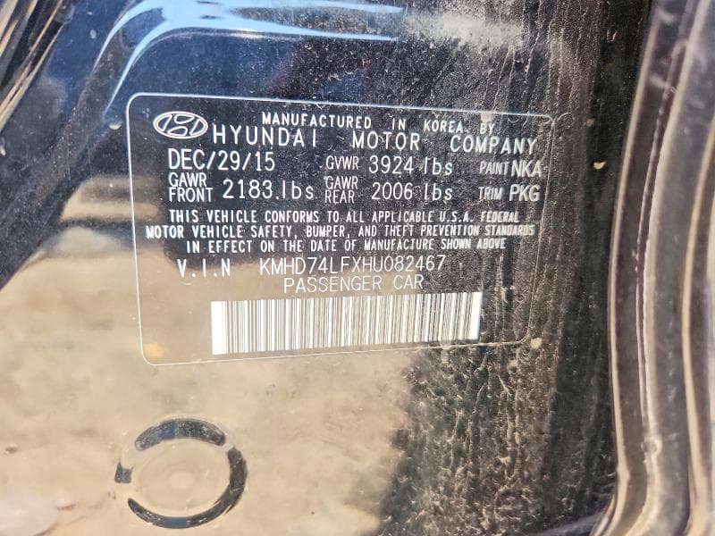 2017 HYUNDAI ELANTRA SE 12