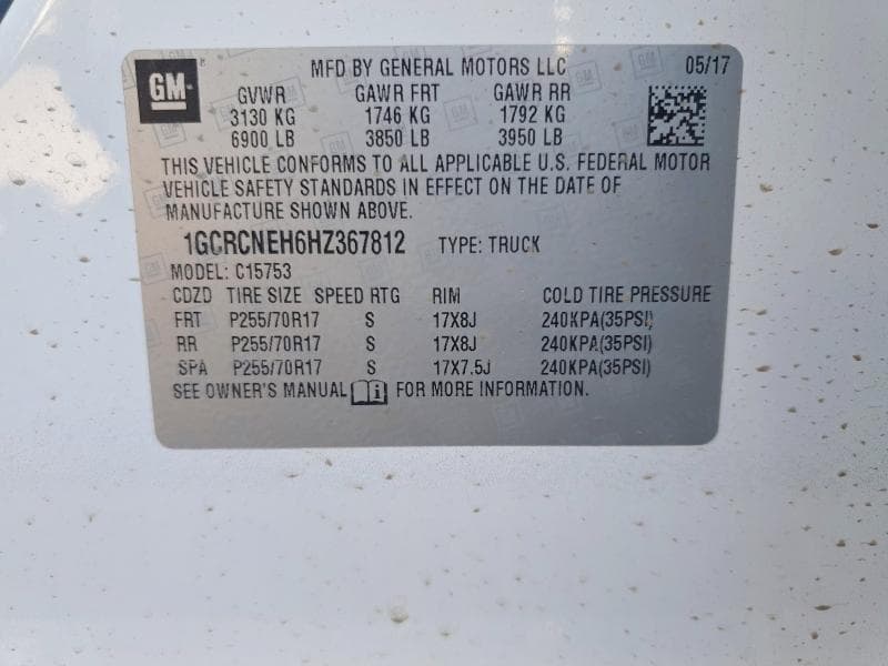 2017 CHEVROLET SILVERADO C1500/C1500 LS 12
