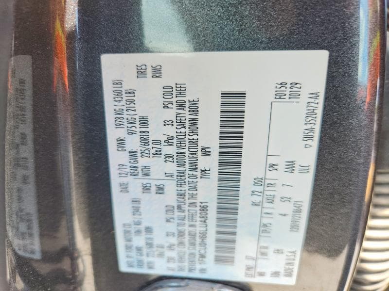 2020 FORD ESCAPE SEL 13