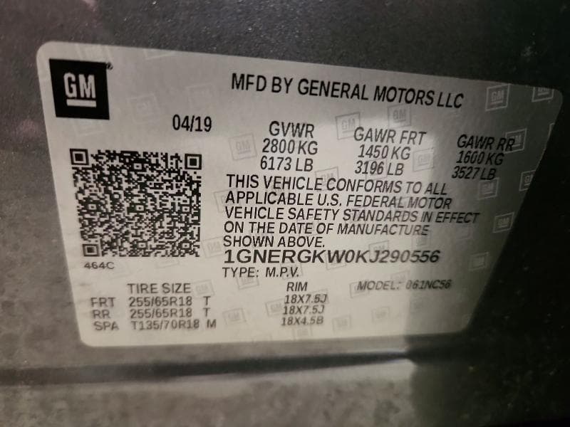 2019 CHEVROLET TRAVERSE LT 13