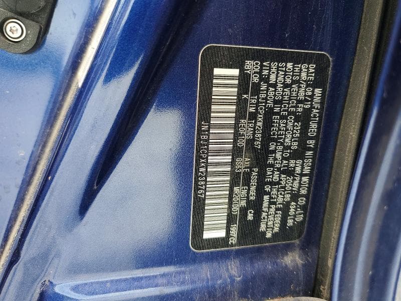 2019 NISSAN ROGUE SPORT SV 13