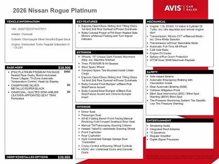 2026 NISSAN ROGUE PLATINUM 13