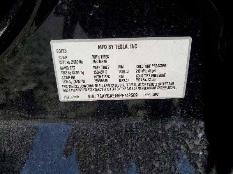 2023 TESLA MODEL Y 12